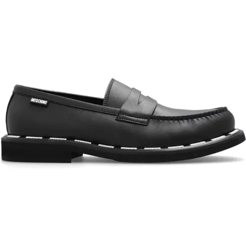 Loafers mit Logo , Herren, Größe: 43 EU - Moschino - Modalova