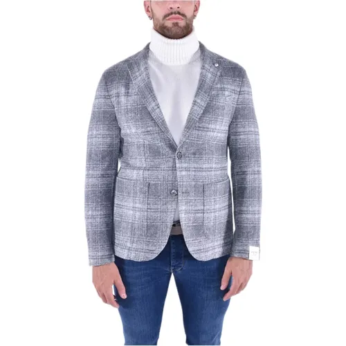 Regulärer einreihiger Jersey-Blazer , Herren, Größe: 2XL - L.B.M. 1911 - Modalova