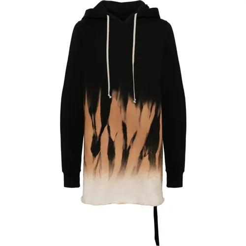 Abstrakter Jersey Kapuzenpullover Schwarz - Rick Owens - Modalova