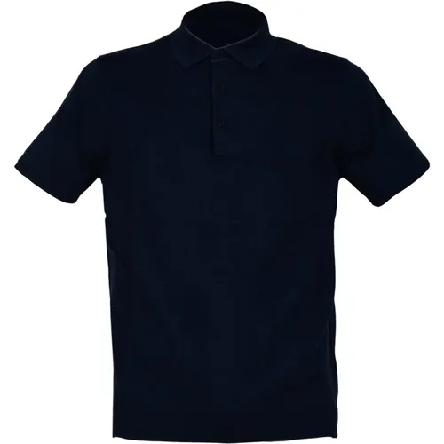 Navy Cotton Polo Shirt , male, Sizes: 2XL, M, 4XL - People of Shibuya - Modalova