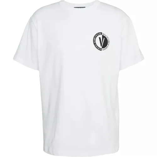 Weiße T-Shirts , Herren, Größe: XS - Versace Jeans Couture - Modalova