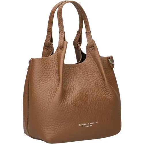 Cognac Lederhandtasche DUA ONE , Damen, Größe: ONE Size - Gianni Chiarini - Modalova