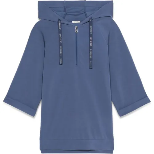 Kapuzen-Sweatshirt mit 3/4-Ärmeln , Damen, Größe: XL - Oltre - Modalova