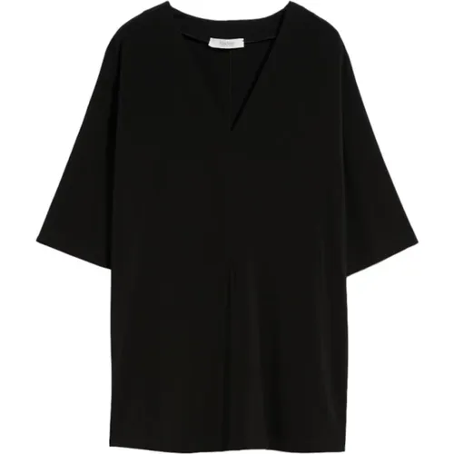 Schwarzes Locarno T-Shirt für Frauen , Damen, Größe: S - Max Mara - Modalova