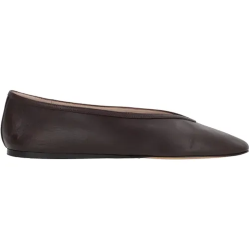 Bordeaux Flat Shoes Almond Toe Leather , female, Sizes: 4 UK - Le Monde Beryl - Modalova