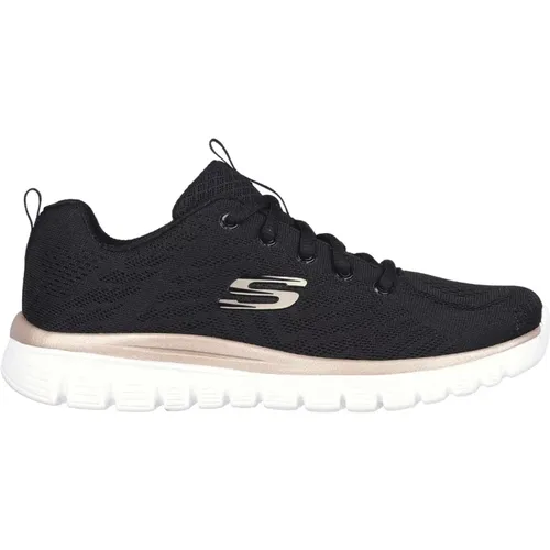 Gestrickter Sport Sneaker , Damen, Größe: 39 EU - Skechers - Modalova