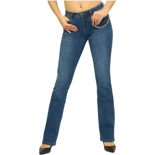 Bootcut Denim Jeans Blau , Damen, Größe: W30 - Gaudi - Modalova