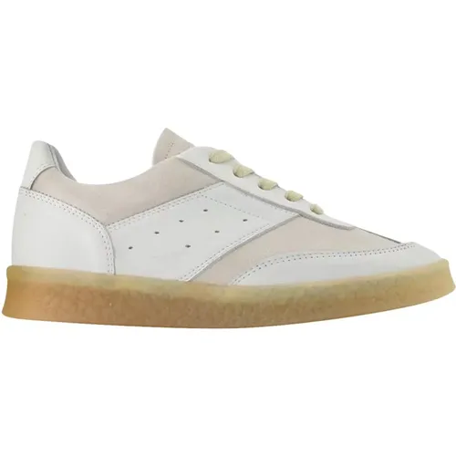 Weiße Ledersneakers , Damen, Größe: 36 EU - Maison Margiela - Modalova