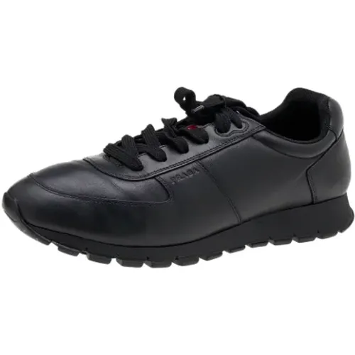 Pre-owned Leather sneakers , male, Sizes: 9 1/2 UK - Prada Vintage - Modalova