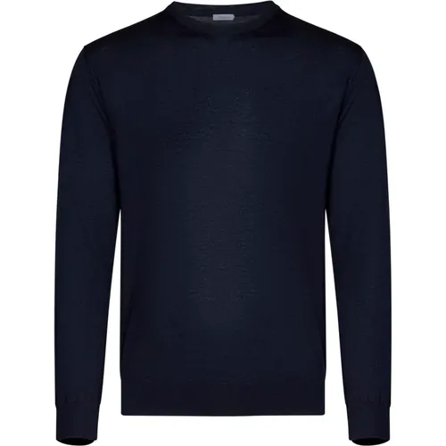 Blauer Crewneck Kaschmir Seiden Pullover , Herren, Größe: 2XL - Malo - Modalova