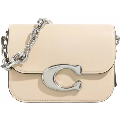 Refined Calf Idol Bag in Ivory , female, Sizes: ONE SIZE - Coach - Modalova