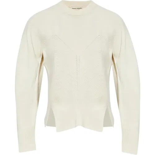 Chevron Corset Sweater , female, Sizes: M, XS, S - alexander mcqueen - Modalova
