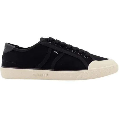 Canvas Sneakers with Leather Detail , male, Sizes: 12 UK - Celine - Modalova