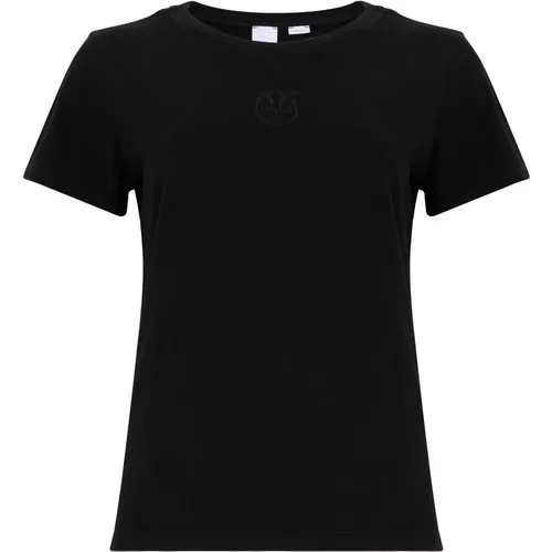 Stilvolle Schwarze T-shirts und Polos , Damen, Größe: M - pinko - Modalova