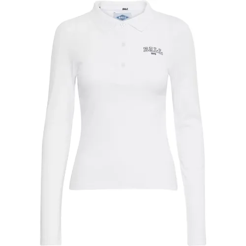 Long Sleeve Polo Shirt Bright , female, Sizes: XS, L, S - Ball - Modalova