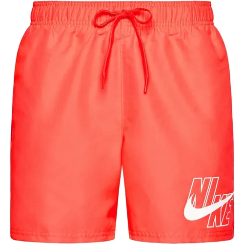 Rote Swoosh Badehose , Herren, Größe: M - Nike - Modalova