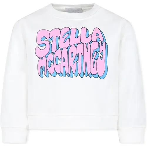 Graffiti-Logo Weißer Sweatshirt - Stella Mccartney - Modalova