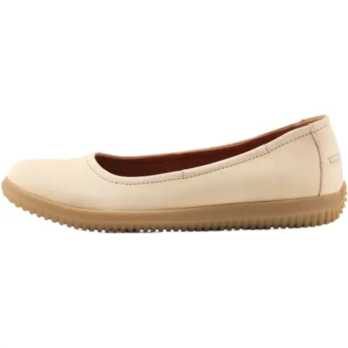 Ballerina Nubuck Cream Bio , Damen, Größe: 38 EU - Nature Footwear - Modalova