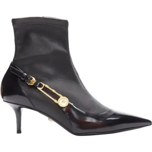 Pre-owned Leather boots , female, Sizes: 5 UK - Versace Pre-owned - Modalova