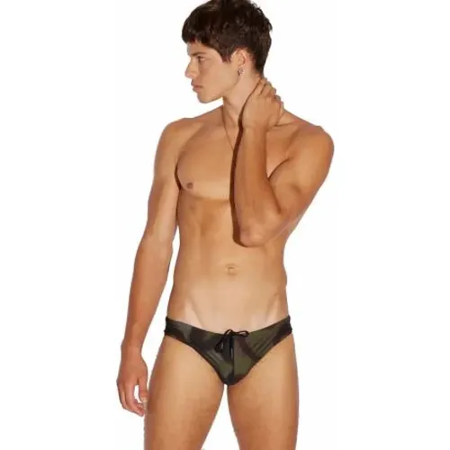 Camouflage Slip Swimwear , male, Sizes: S - Dsquared2 - Modalova