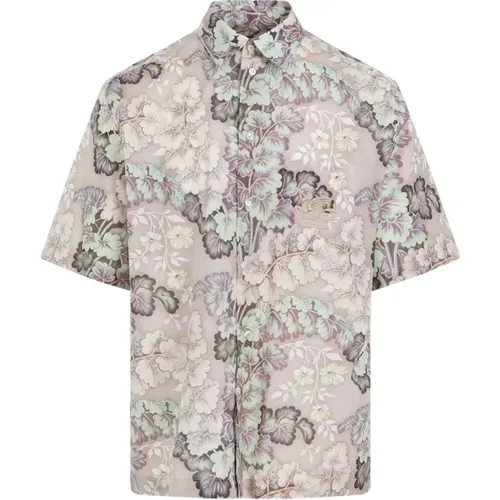 Floral Print Cotton Shirt Multicolour , male, Sizes: XL - ETRO - Modalova