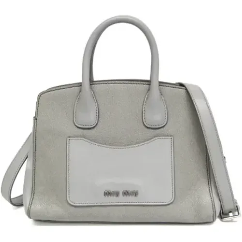 Pre-owned Leather handbags , female, Sizes: ONE SIZE - Miu Miu Pre-owned - Modalova