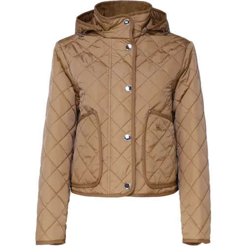 Quilted Jacket with High Collar , female, Sizes: M - Burberry - Modalova