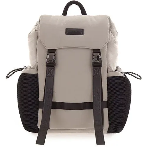 Stylish Mens Greige Bucket Bag Backpack , male, Sizes: ONE SIZE - Emporio Armani - Modalova