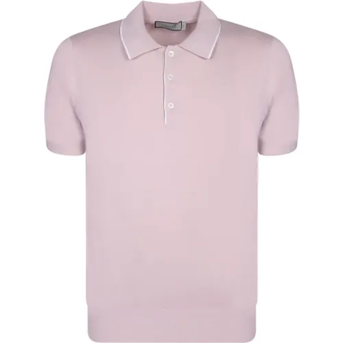 Contrasting Edges Cotton Polo Shirt , male, Sizes: M - Canali - Modalova