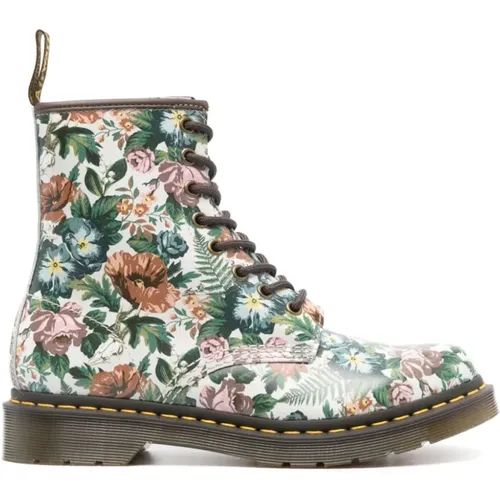 Floral Print Flat Shoes , female, Sizes: 3 UK, 4 UK, 5 UK, 7 UK, 6 UK - Dr. Martens - Modalova