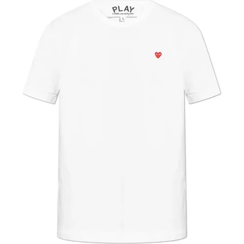 T-Shirt mit Logo-Patch - Comme des Garçons Play - Modalova