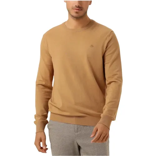 Kamel Viskose Rundhals Pullover Sweater - Scotch & Soda - Modalova