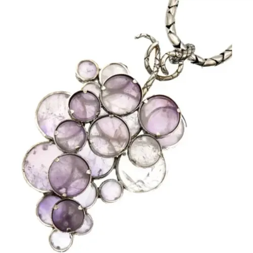 Pre-owned Silver necklaces , female, Sizes: ONE SIZE - Bottega Veneta Vintage - Modalova