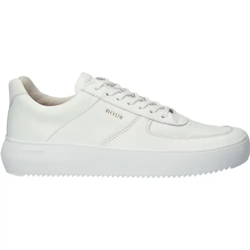 Weiße Leder Sneaker Low , Damen, Größe: 39 EU - Blackstone - Modalova