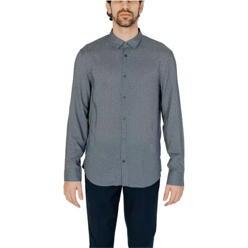 Mens Long Sleeve Shirt , male, Sizes: 2XL, XL, L, S, M - Armani Exchange - Modalova