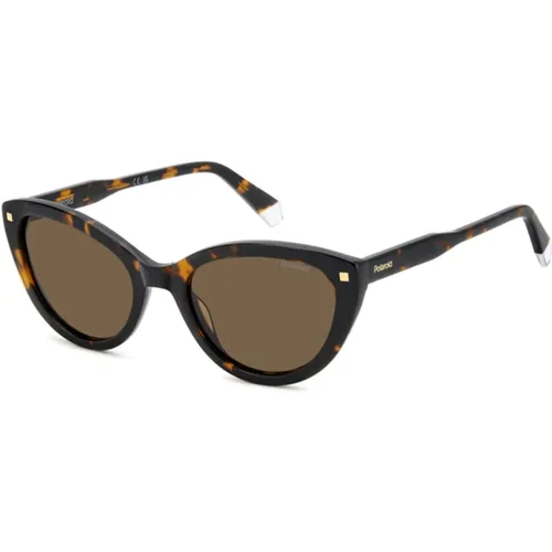 Havana Green Sunglasses , female, Sizes: 54 MM - Polaroid - Modalova