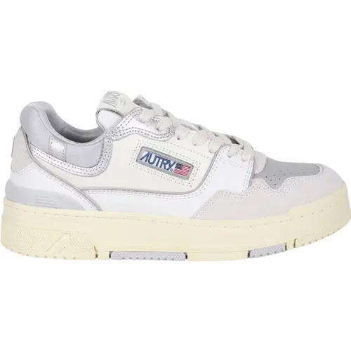 Gesteppte Low-Top-Ledersneakers , Damen, Größe: 35 EU - Autry - Modalova