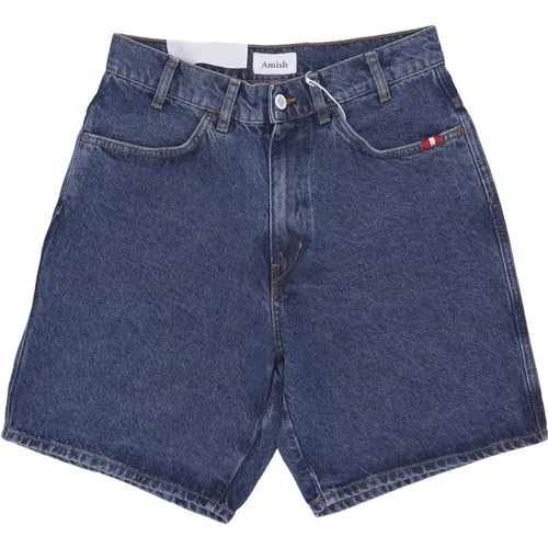 Denim Bermuda Shorts Straight Fit - Amish - Modalova