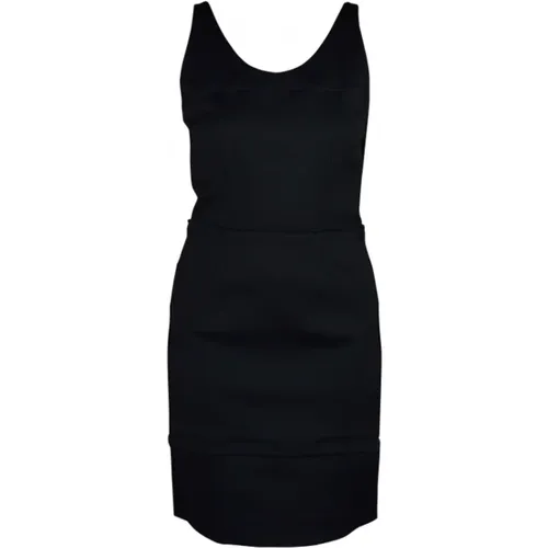 Schwarzes Kleid mit Nähdetails , Damen, Größe: L - Balenciaga - Modalova