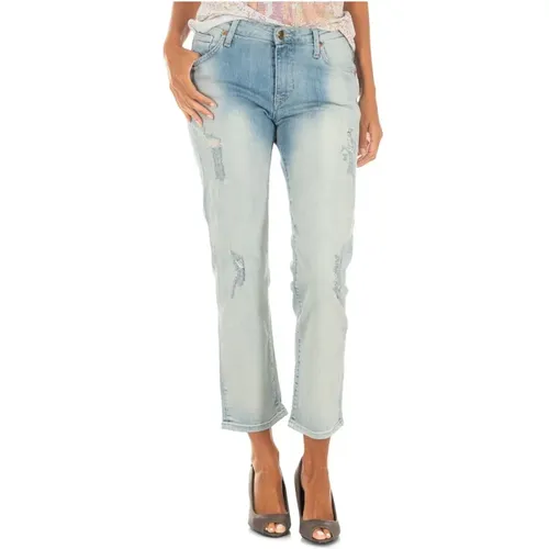 Washed Denim Jeans , female, Sizes: W24, W28, W25, W26, W27 - MET - Modalova