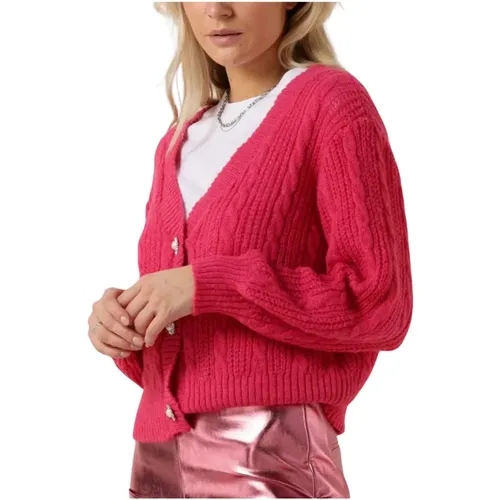 Fuchsia Cardigan Sweater Vest - YDENCE - Modalova