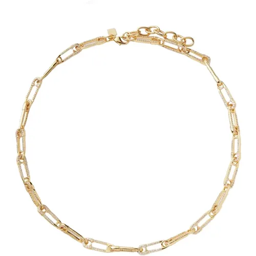 Vergoldete Verschlossene Halskette mit Cubic Zirkonia - Crystal Haze - Modalova