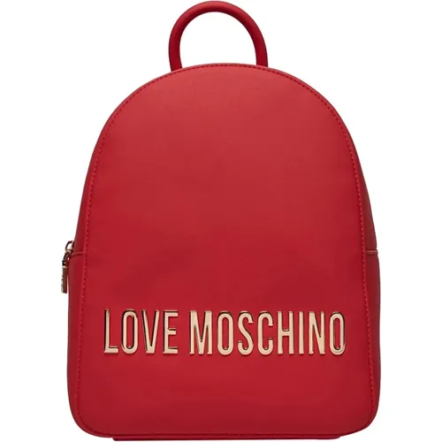 Roter Rucksack Stilvoll und Funktional - Moschino - Modalova