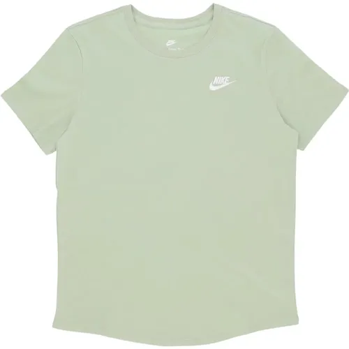 Honeydew/Weiß Sportswear Club Tee , Damen, Größe: L - Nike - Modalova