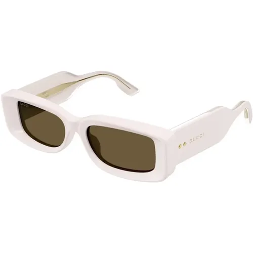 Ivory Brown Sunglasses Gg1528S Model , unisex, Sizes: 53 MM - Gucci - Modalova