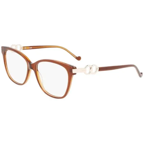 Elegante Brille mit Braunem/Karamellfarbenem Rahmen , Damen, Größe: 53 MM - Liu Jo - Modalova