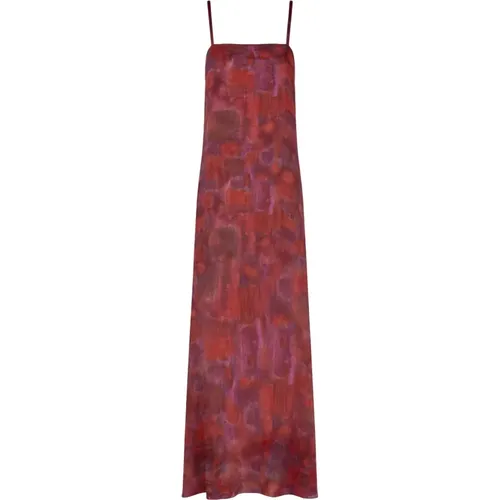 Indira Print Long Slip Dress , female, Sizes: XL, M, XS, S, L, 2XL - Cortana - Modalova