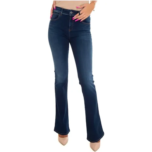 Flared Fit Denim Jeans , Damen, Größe: W27 - Emporio Armani - Modalova