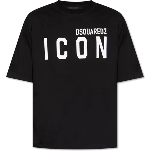 T-Shirt mit Logo , Herren, Größe: 2XL - Dsquared2 - Modalova