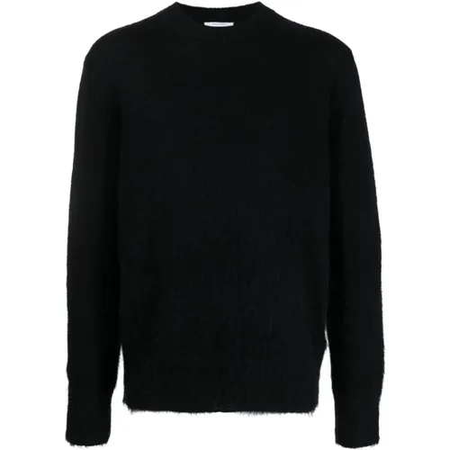 Mohair Sweater with Arrow Jacquard Embroidery , male, Sizes: S, M - Off White - Modalova